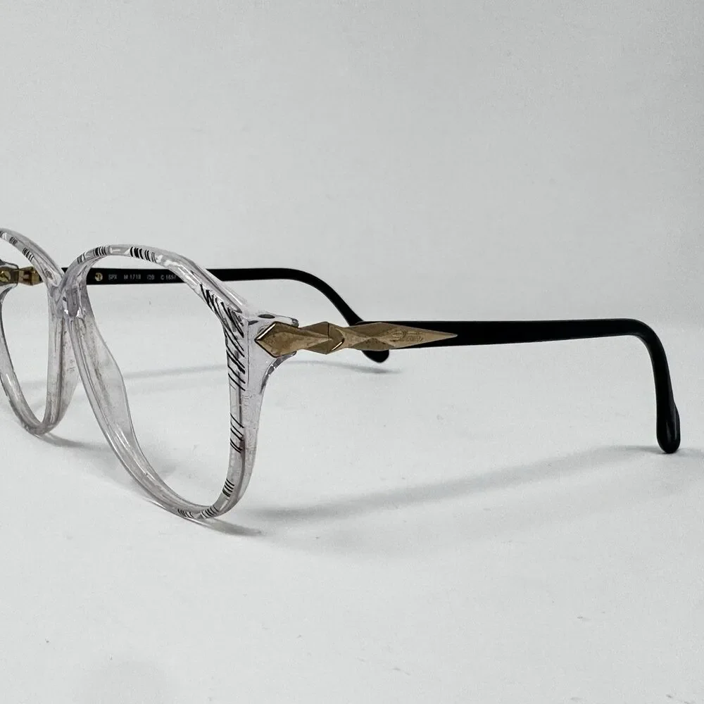 Silhouette SPX M1718 C1657 Clear Black Eyeglass Frames 59-10-130